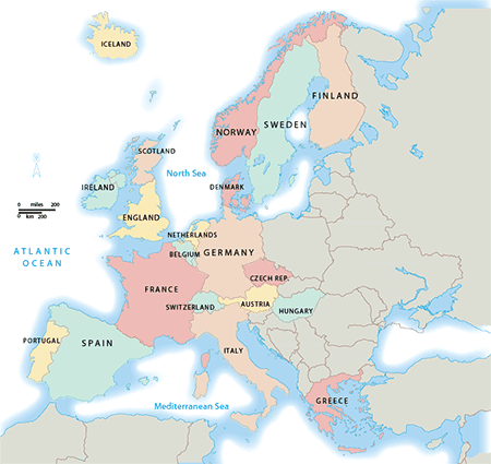 Europe map